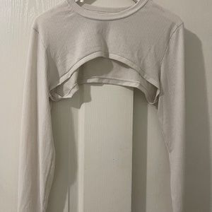 NWOT Nike Yoga Cropped Long Sleeve Top